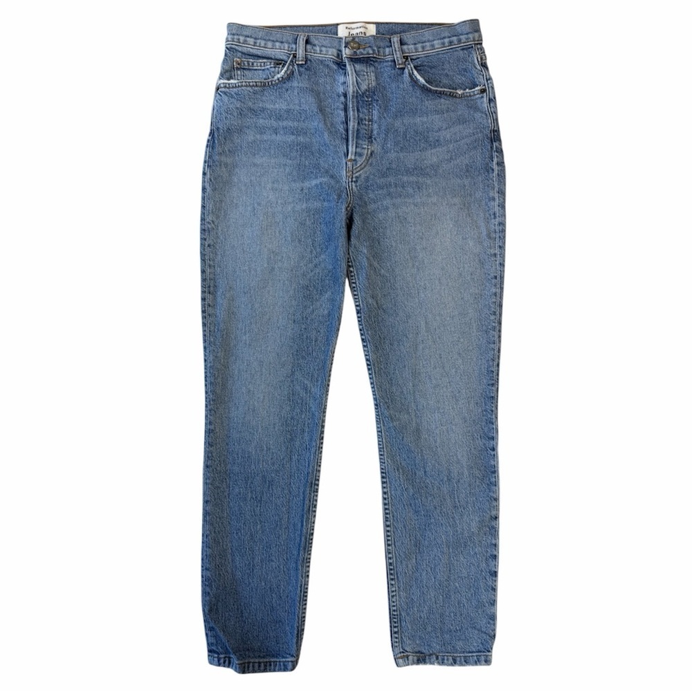 ✅ Reformation Light Blue Serena High Rise crop jeans size 30 Augusta Wash